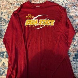 Gildan Red Iowa State Long Sleeve Tee